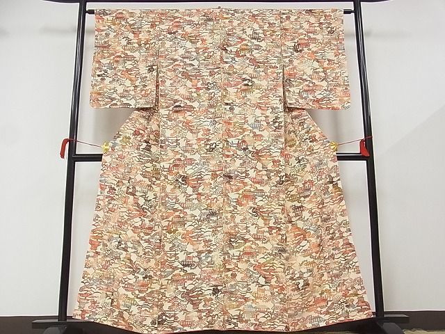  flat peace shop - here . shop # fine quality fine pattern type dyeing scenery flower writing dress length 156cm sleeve length 62.5cm silk excellent article 1B-wt1363