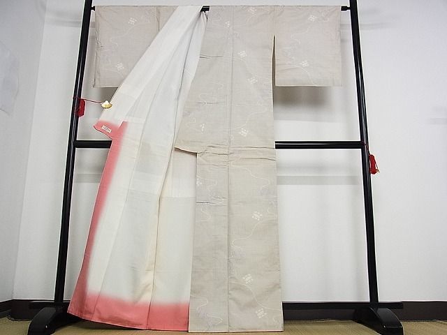 平和屋-こころ店■本場大島紬 糸巻き文 やまと誂製 着丈163cm 裄丈66cm 正絹 逸品 B-oa8120の画像3