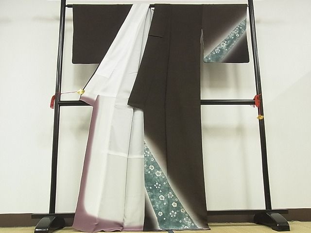 平和屋-こころ店■訪問着 花間道 暈し染め 着丈166.5cm 裄丈66.5cm 正絹 逸品 B-zg8245の画像2