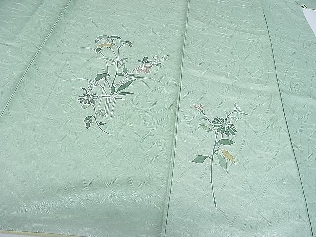 平和屋川間店■訪問着　駒刺繍　絞り　流水草花文　暈し染め　逸品　hy5349_画像5