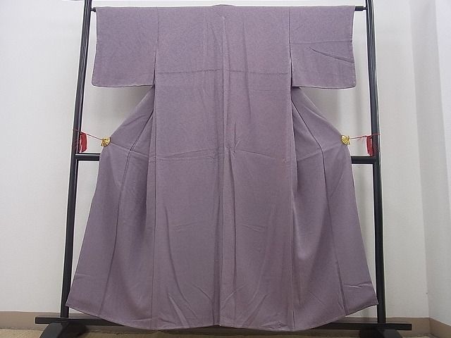 平和屋川間店■上質な色無地　紋意匠　浅紫色　逸品　未使用　n-gh2269_画像2