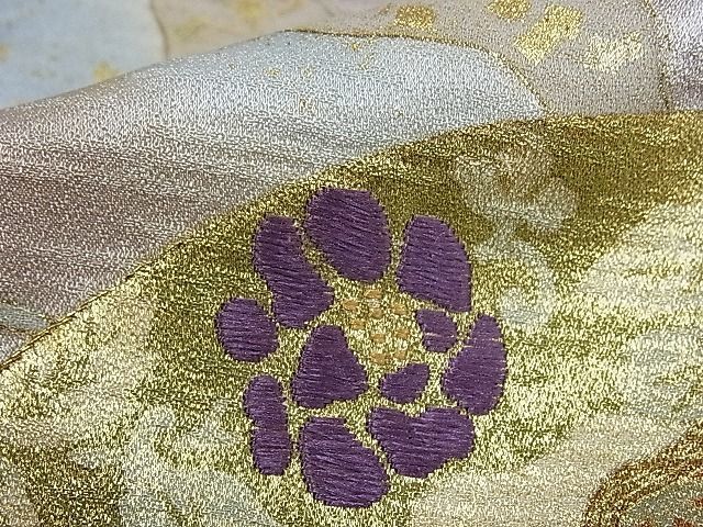 平和屋川間店■訪問着　刺繍　道長地紙花文　暈し染め　金彩　高島屋扱い　着丈158.5cm　65.5裄丈cm　正絹　逸品　B-sa2865_画像7