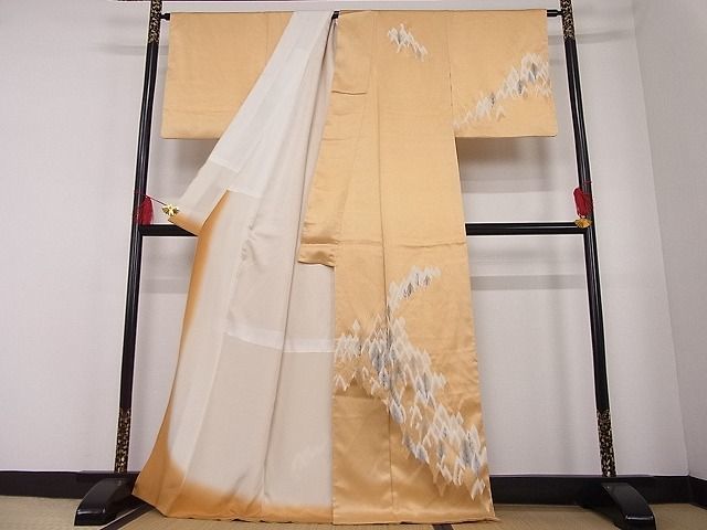 平和屋川間店■訪問着　樹林文　金彩　着丈169cm　裄丈66.5cm　正絹　逸品　A-dp3572_画像2