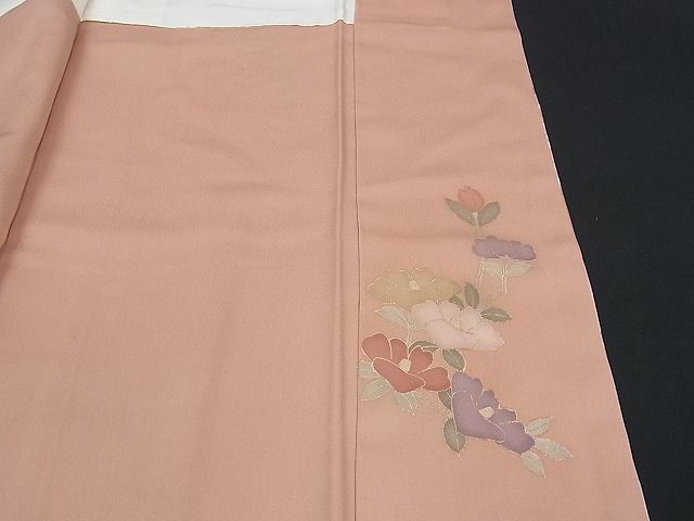 平和屋川間店■訪問着　駒刺繍　道長花蝶文　暈し染め　金彩　逸品　ox2172_画像9