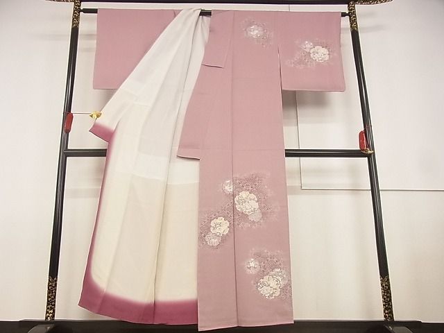 平和屋川間店■訪問着　友禅　雪輪花文　着丈151.5cm　裄丈62cm　正絹　逸品　未使用　A-wj5031_画像2