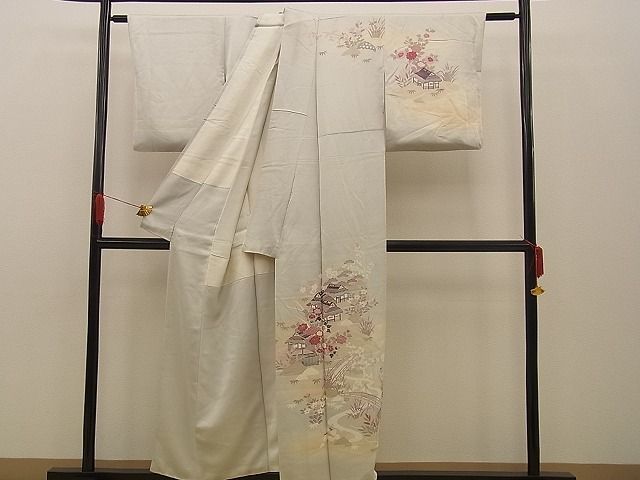 平和屋野田店■訪問着　松竹梅　御所解文　暈し染め　逸品　n-xi0915_画像3