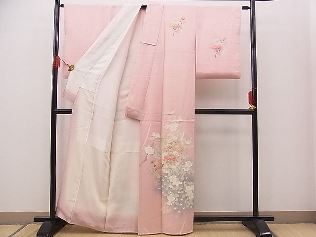 平和屋野田店■訪問着　友禅　孔雀花籠文　暈し染め　逸品　n-sa3847_画像2