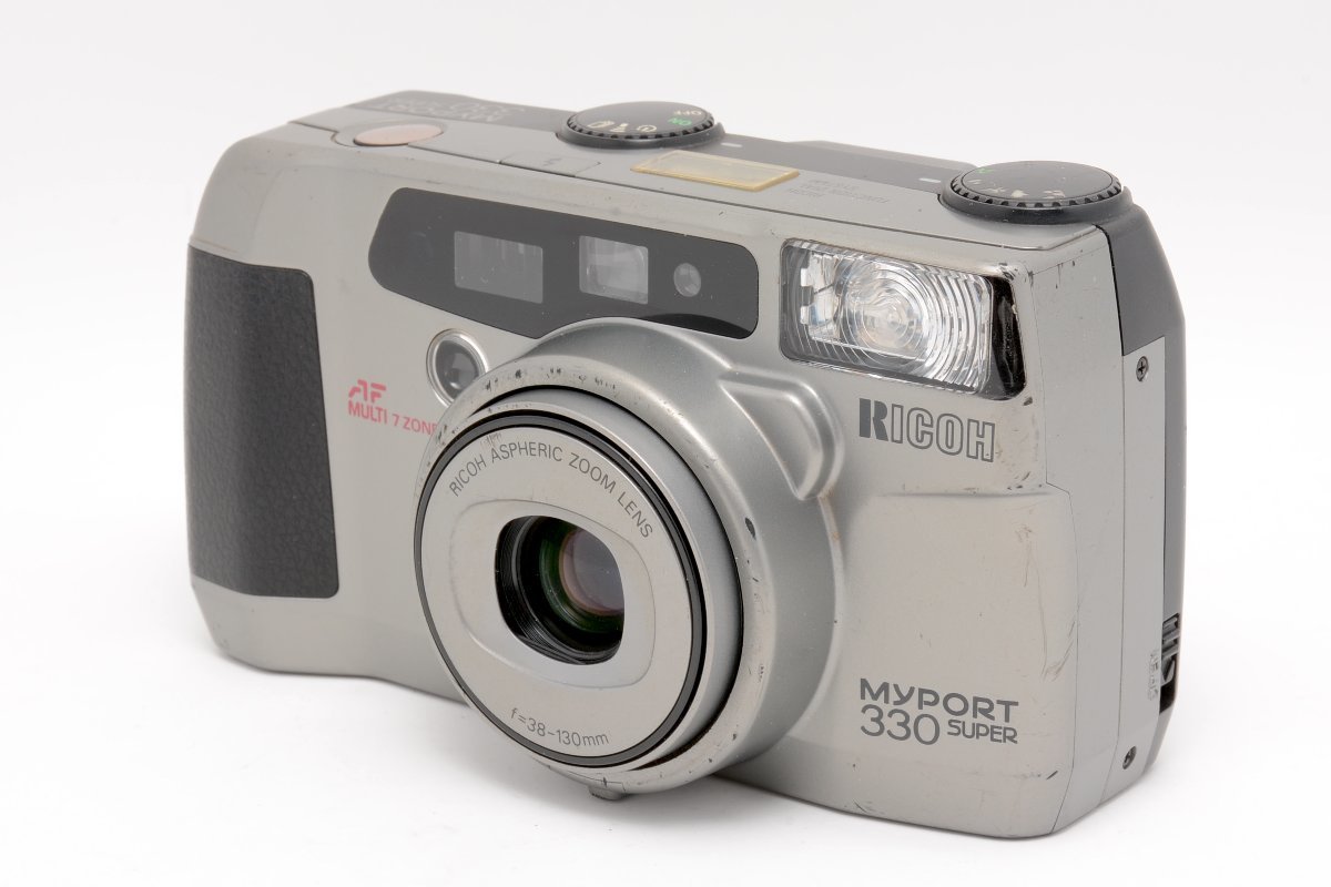 【並品】RICOH リコー Myport 330 SUPER シルバー レンズ リコーズーム 38-130mm F4.5-9.5 コンパクトフィルムカメラ #3797_画像2