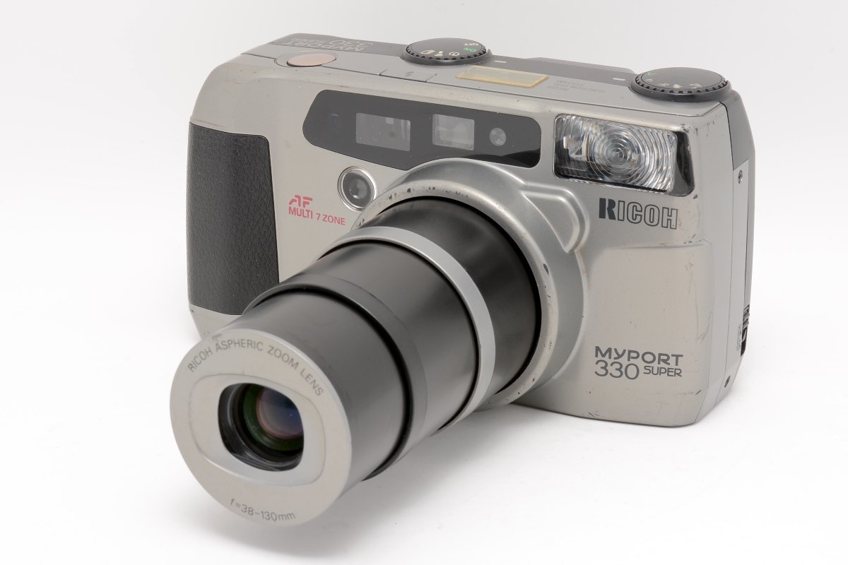 【並品】RICOH リコー Myport 330 SUPER シルバー レンズ リコーズーム 38-130mm F4.5-9.5 コンパクトフィルムカメラ #3797_画像1