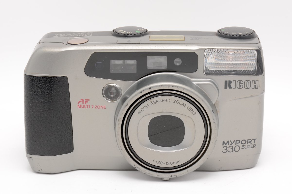 【並品】RICOH リコー Myport 330 SUPER シルバー レンズ リコーズーム 38-130mm F4.5-9.5 コンパクトフィルムカメラ #3797_画像3