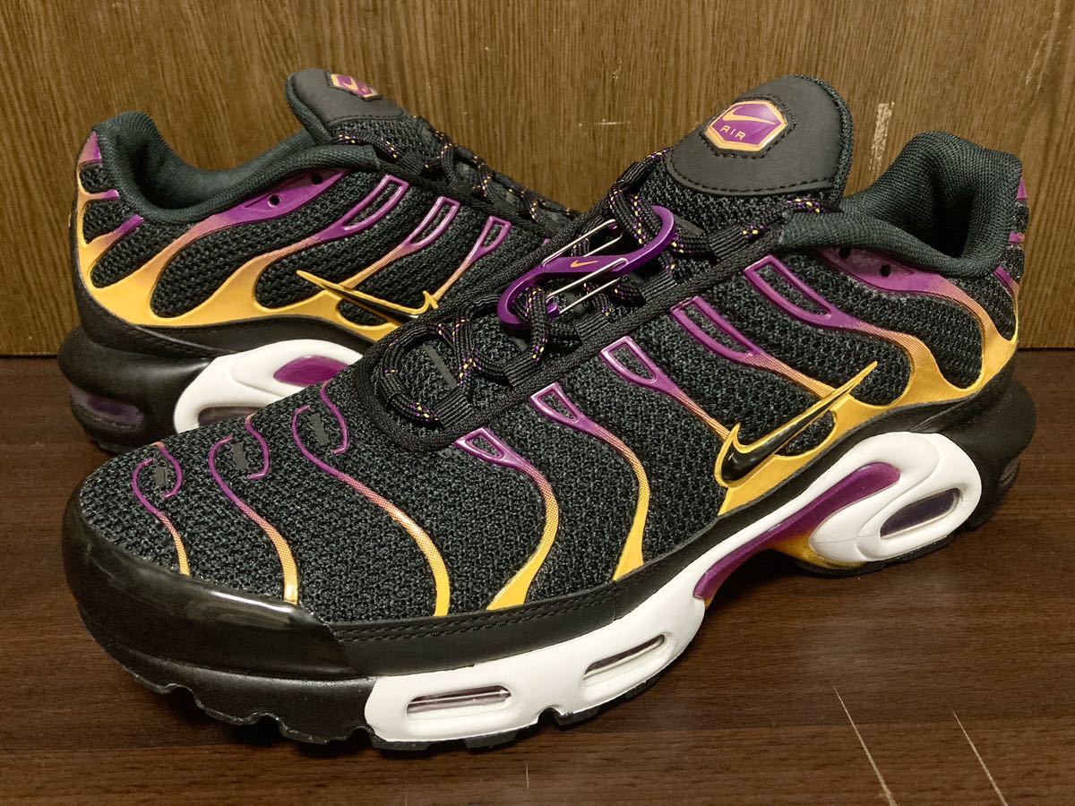 22年製 NIKE AIR MAX PLUS University Gold Viotech Purple ナイキ エアマックス プラス マップラ【DX2663-001】黒 紫 カラビナ US10_画像1