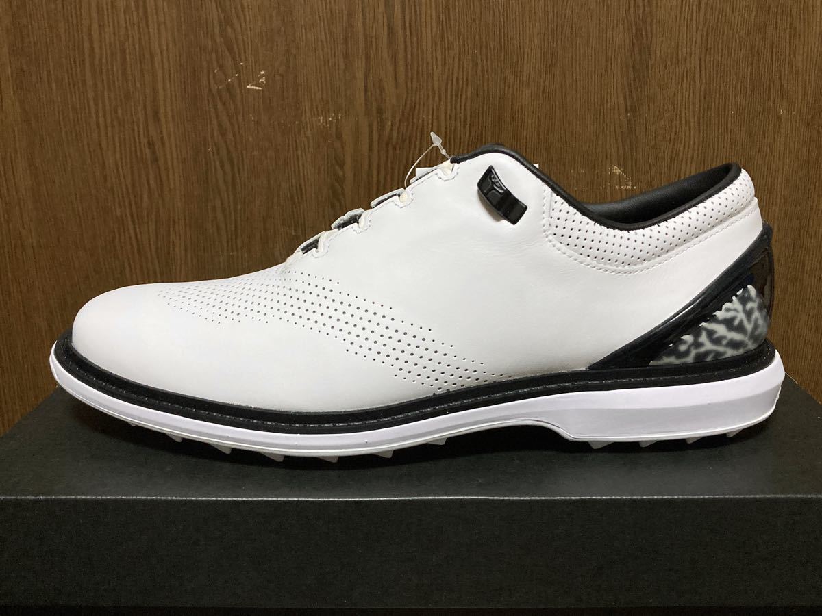 22年製 NIKE GOLF JORDAN ADG 4 ナイキ ゴルフ ジョーダン スパイクレス【DM0103-110】WHITE LEATHER ホワイト レザー セメント 白 US9_画像4