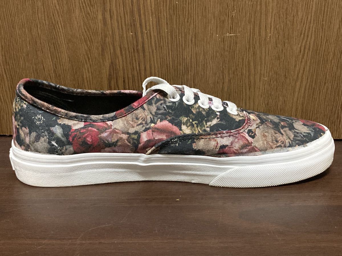 VANS SKATE AUTHENTIC Rose Flower ヴァンズ バンズ オーセンティック スニーカー 薔薇 バラ 花 フラワー キャンバス US8.5_画像5