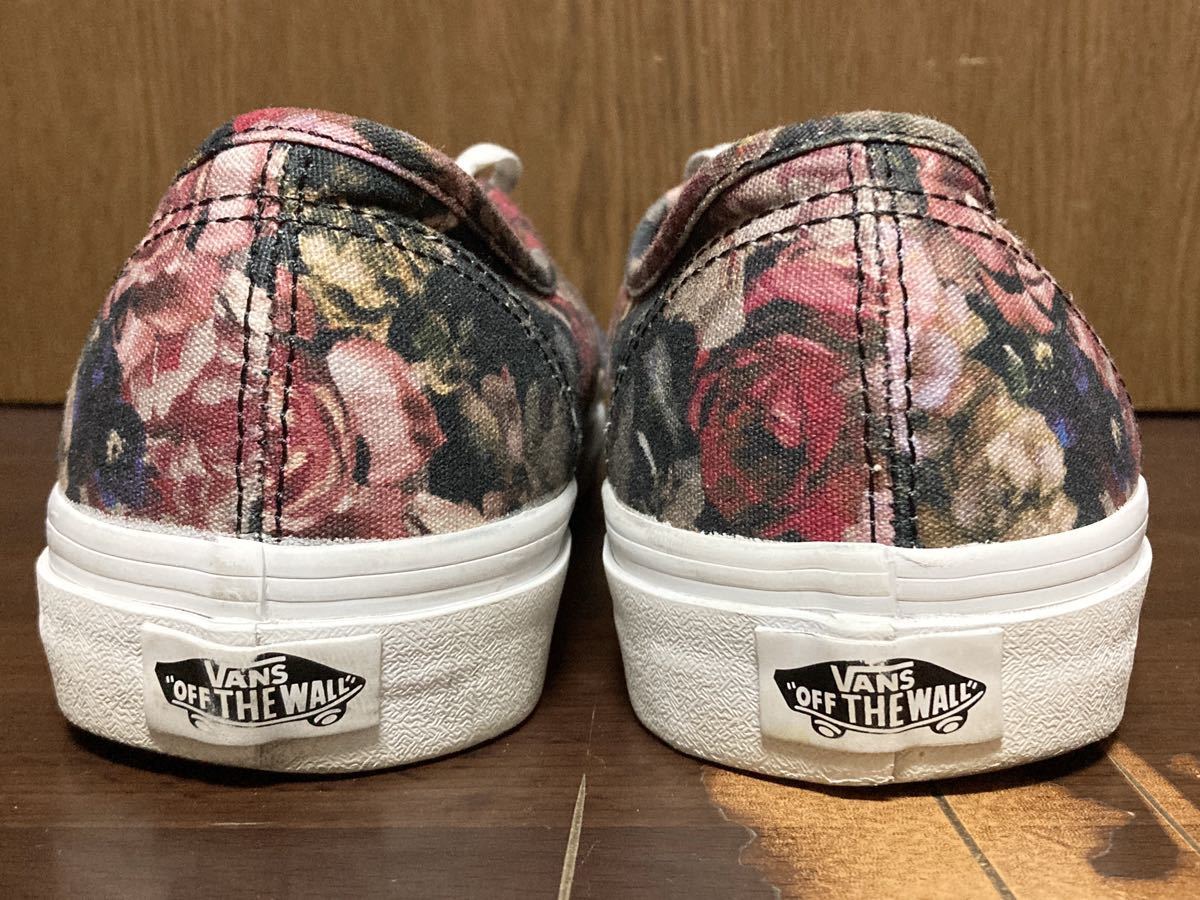 VANS SKATE AUTHENTIC Rose Flower ヴァンズ バンズ オーセンティック スニーカー 薔薇 バラ 花 フラワー キャンバス US8.5_画像8