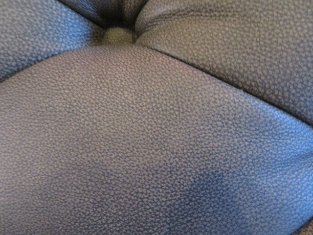 英国伝統様式 チェスターフィールド　スツール　椅子　オットマン大型　総本革　ダークグレー　_画像7