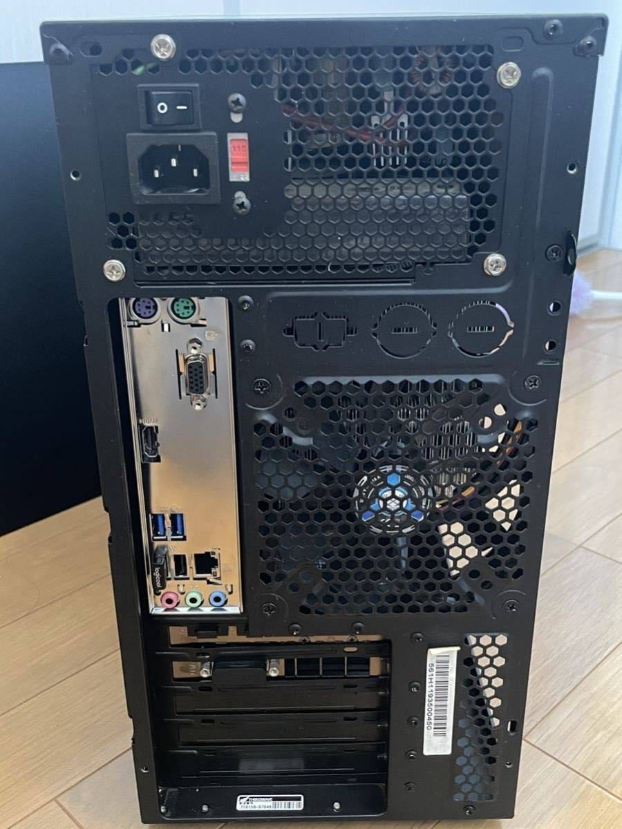 自作PC Dospara Diginnos GALLERIA DS改/ Intel i3-10105F/16GB/M.2 NVME128GB＋HDD1.5GB/GTX1060 6GB /620W/blue-ray/Win11 中古_画像3