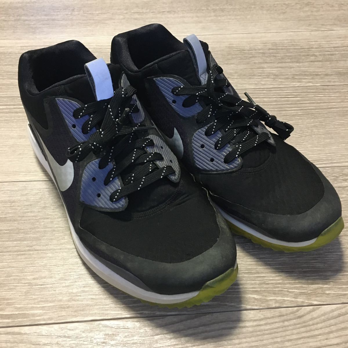 YM/1044 NIKEナイキ AIR ZOOM エアズーム メンズ ゴルフシューズ 27.5cm ブラック_画像1