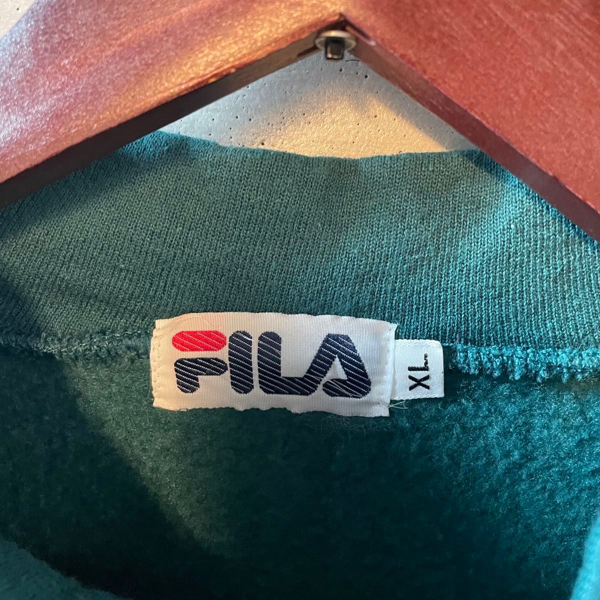 FILA フィラ ハーフジップ スウェット トレーナー プルオーバー ボタン プルオーバー フリース