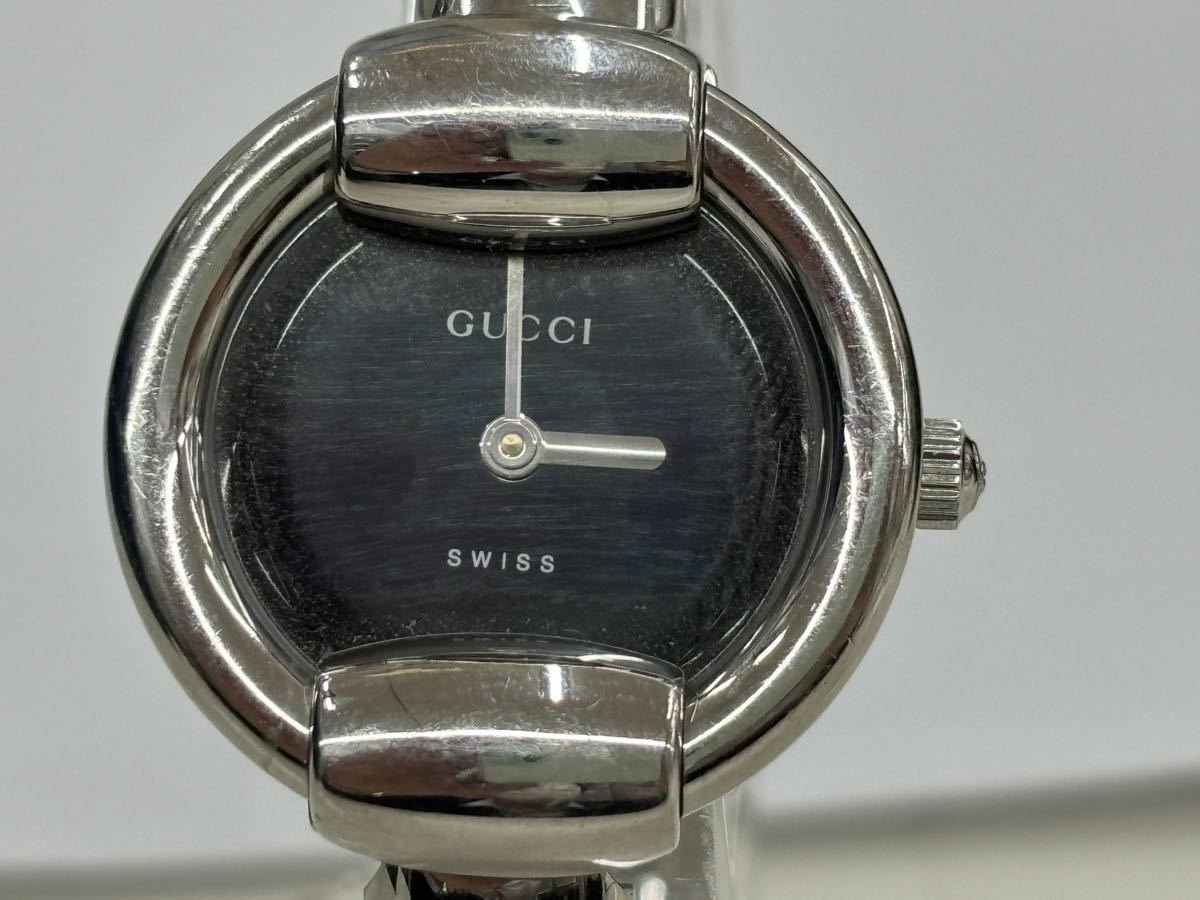 GUCCI グッチ 1400L SS ブラック文字盤 クオーツ レディース腕時計 中古　不動_画像1