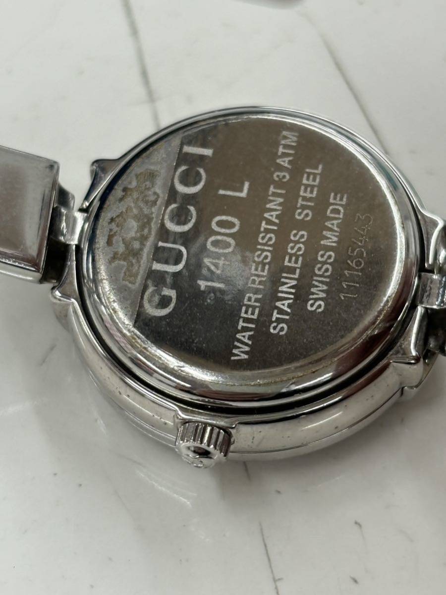 GUCCI グッチ 1400L SS ブラック文字盤 クオーツ レディース腕時計 中古　不動_画像4