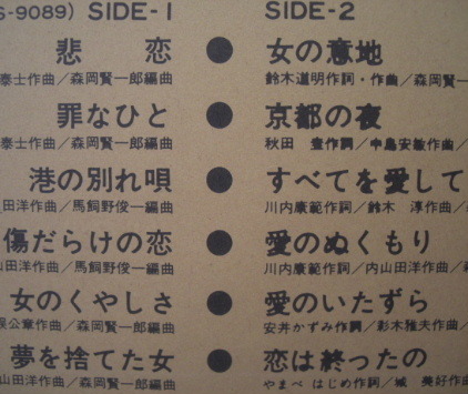 LPレコード懐かしい「豪華版::内山田洋とクールファイブ」!!ヒットメロディーを唄う 1972年昭和名曲集, 2枚組　全24曲ビンテージ品_画像3