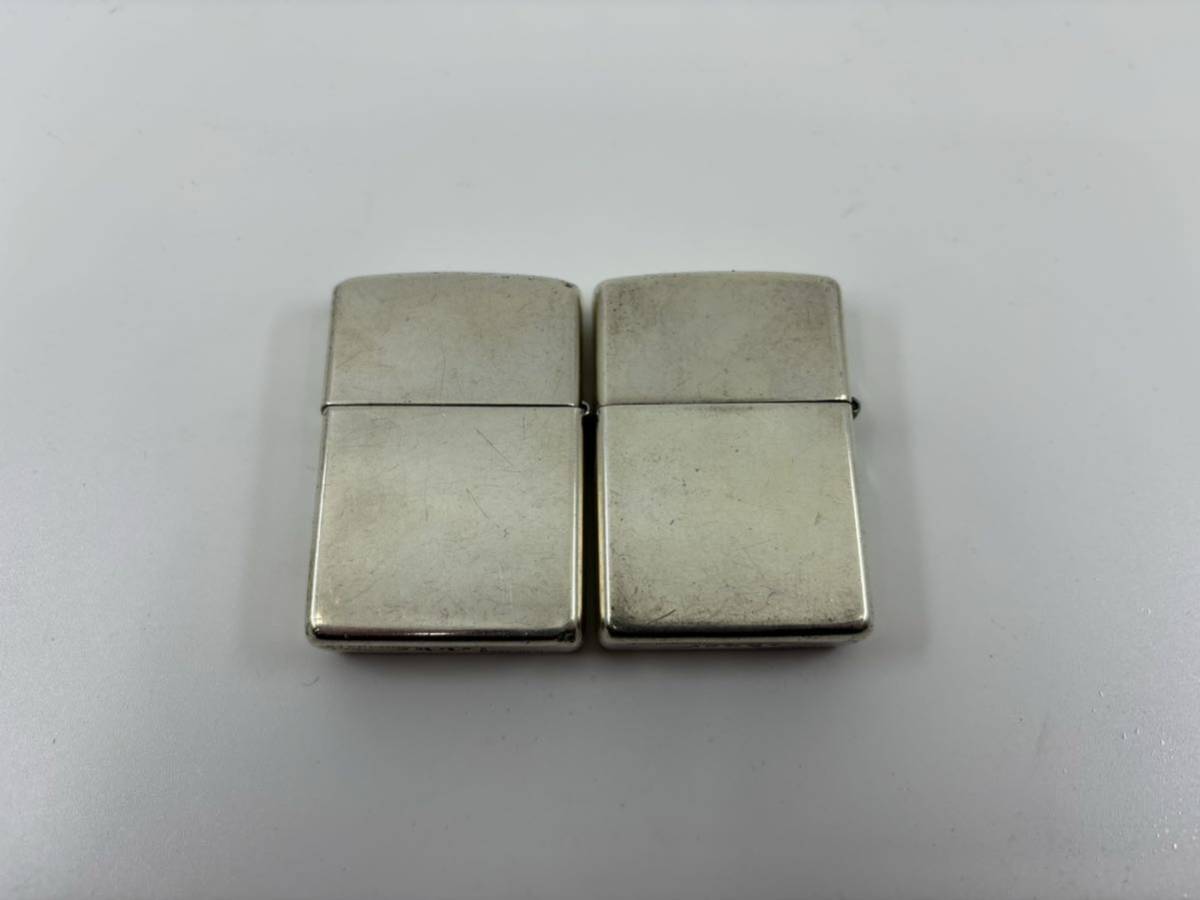 ZIPPO ジッポー STERLING SILVER スターリング　シルバー　1996年　2005年　2点　着火未確認　ジャンク_画像1