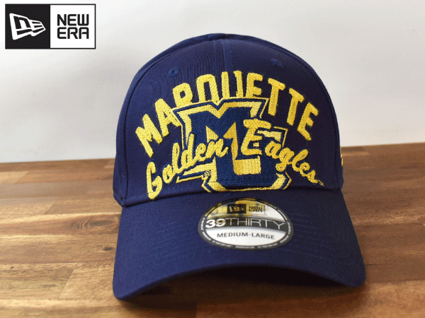 ★未使用品★NEW ERA ニューエラ × MARQUETTE GOLDEN EAGLES ゴールデンイーグルス USカレッジ 39 THIRTY【M-L】 キャップ 帽子 H232_画像2