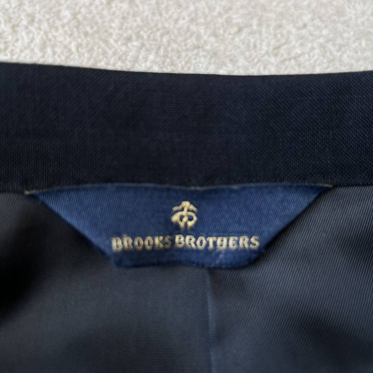 【MADISON】 Brooks Brothers ブルックスブラザーズ マディソン 紺 ブレザー 金ボタン 44 XXLサイズ ネイビー ジャケット Tollegno 1900 _画像6