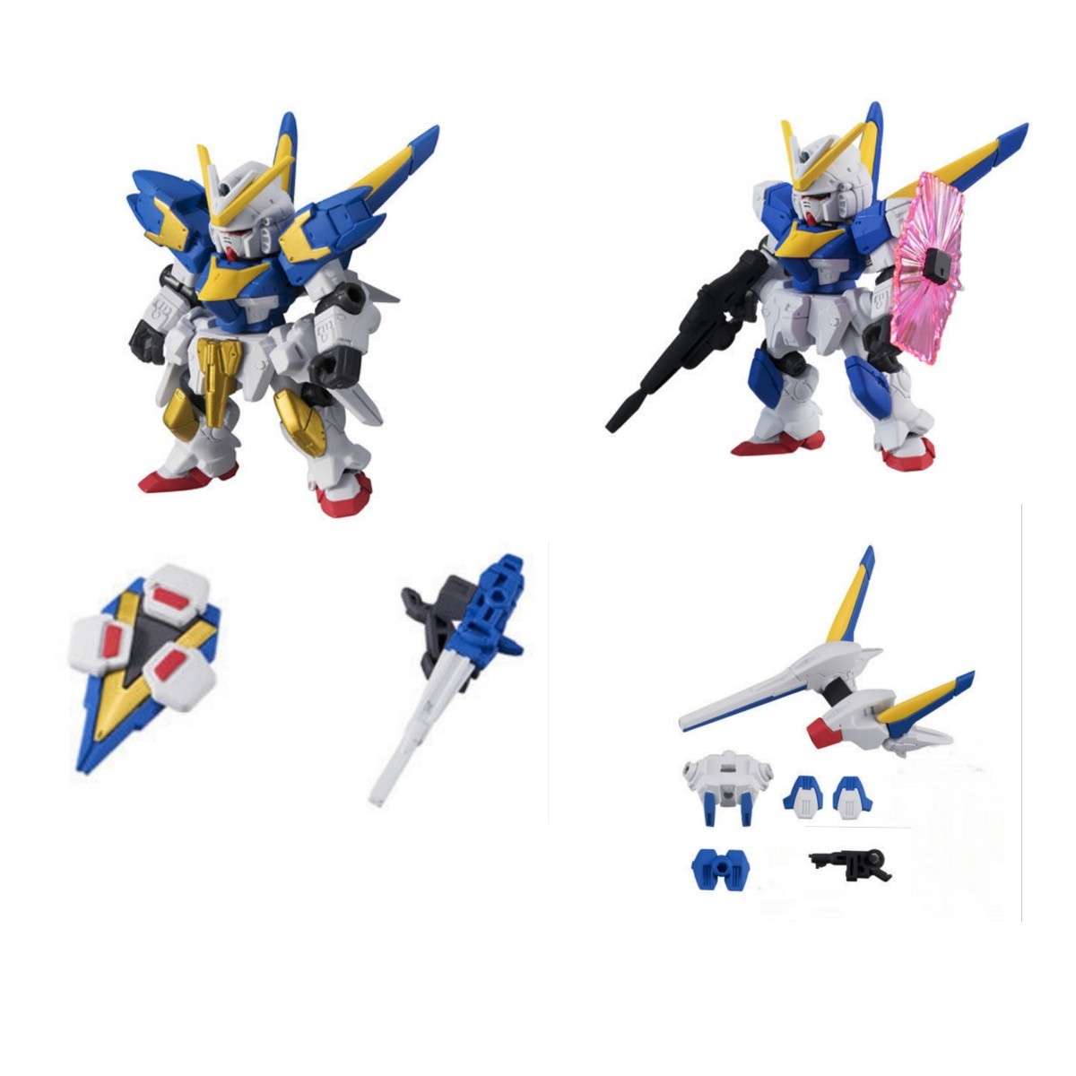 モビルスーツアンサンブル05弾06弾 V2ガンダム&V2アサルトガンダム&武器セット アサルトバスターV2アサルトバスターガンダムMSアンサンブル_画像1