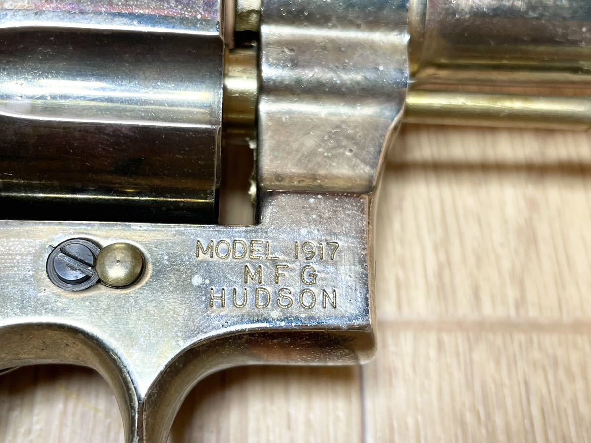 希少！ コレクター必見 お宝 HUDSON ハドソン Colt Revolver M1917 Cal.45 モデルガン ハンドガン 銃 SMG刻印あり 元箱 付き B1_画像10