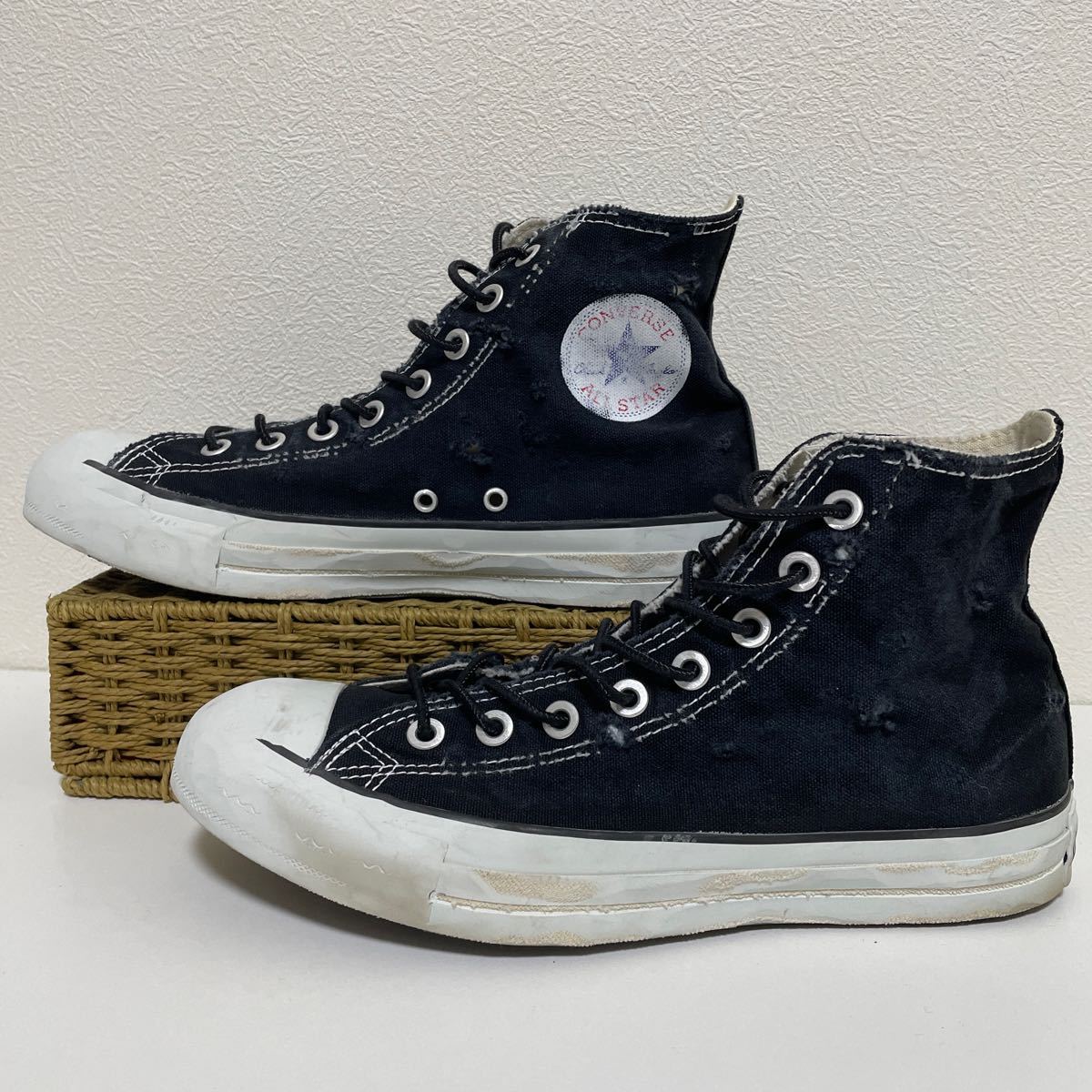 Converse 27.0cm M9160 ALL STAR ハイカット スニーカー ブラック 黒 HI ハイコンバース オールスター カジュアル 箱無し_画像3