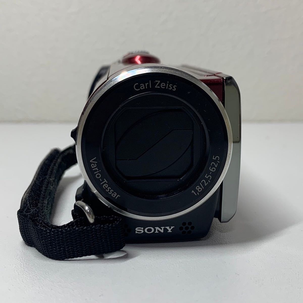 SONY HDR-CX170 小型 デジタル ビデオ カメラ レッド バッテリー チャージャー バッグ 付き ハンディ デジカメ HD レコーダー 赤 ソニー_画像3