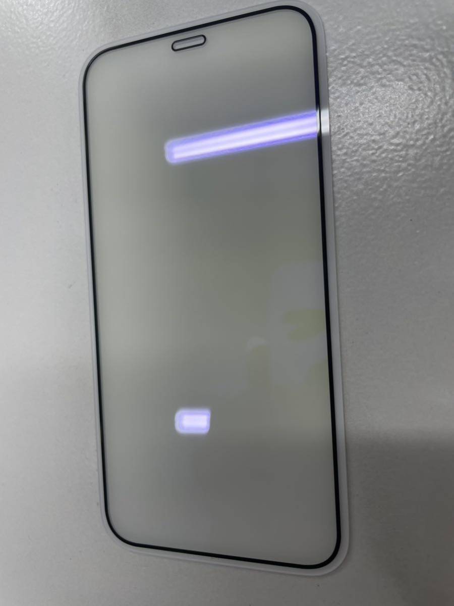 【送料無料】5枚！5枚セット　ブルーライトカット iPhone12 mini 用 ガラスフィルム 全面 強化ガラス 液晶 画面 保護シート_画像2