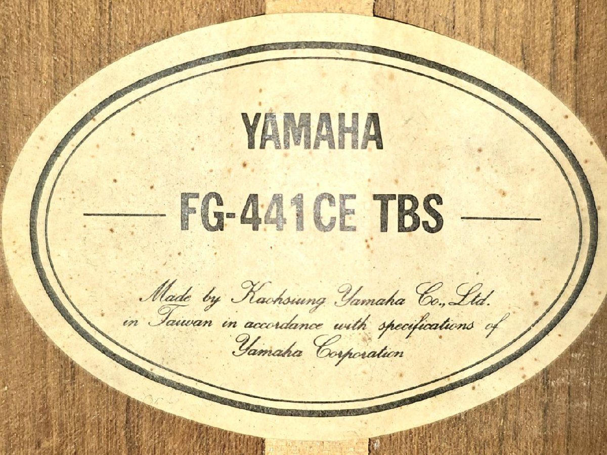 YAMAHA ヤマハ アコースティックギター FG-441CE TBS アコギ 6弦 サンバースト系_画像6