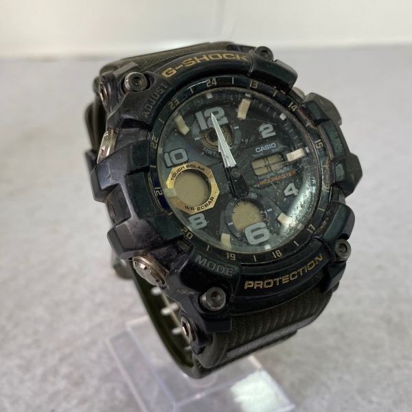 K351-O37-863 CASIO G-SHOCK MUDMASTER カシオ Gショック ジーショック マッドマスター GWG-100 タフソーラー アナデジ 腕時計 箱付 ②_画像5