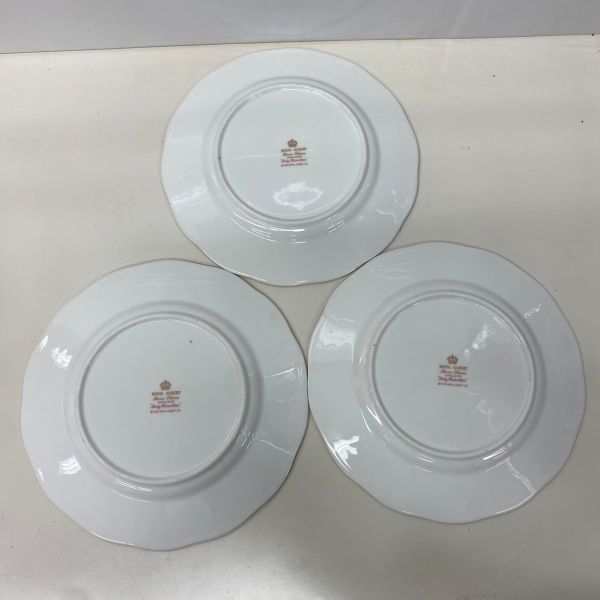 P303-K18-4674 ROYAL ALBERT ロイヤル アルバート Lady Hamilton レディハミルトン プレート 皿 3枚/カップ&ソーサー 3客 洋食器 まとめ ④_画像9