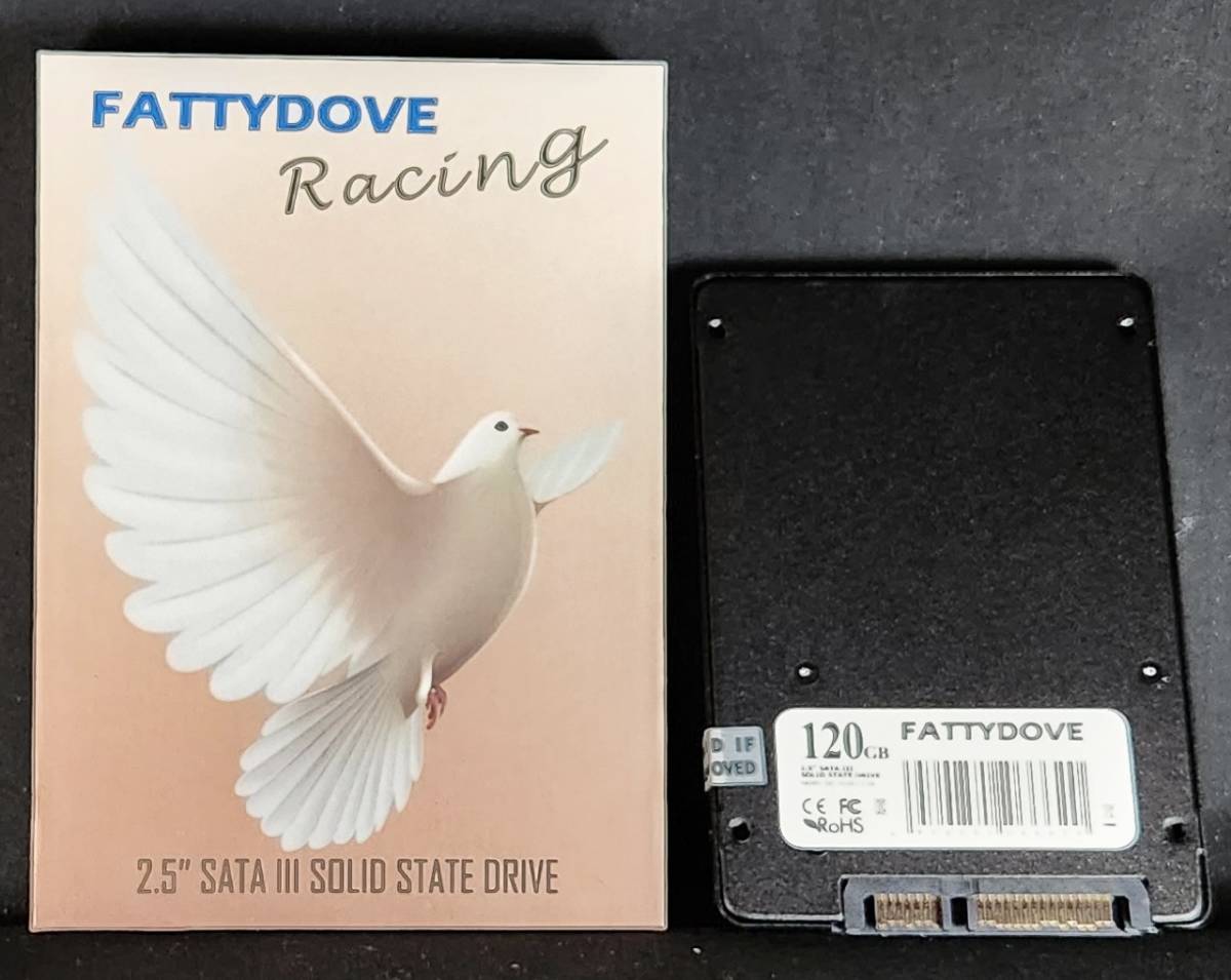 FATTYDOVE ノートパソコン用2.5インチ内蔵SSD 120GB SATA 3.0インタフェース(SSD-120GB)中古_画像2