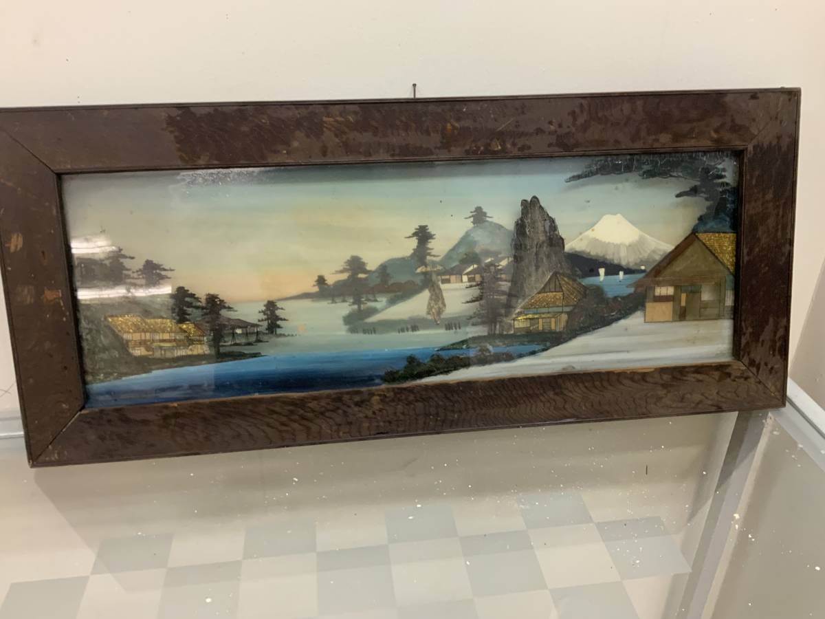 □ ガラス絵 立体絵画 日本画 富士山 美人画 額装 の商品詳細 □ ガラス絵 立体絵画 日本画 富士山 美人画 額装 の商品詳細