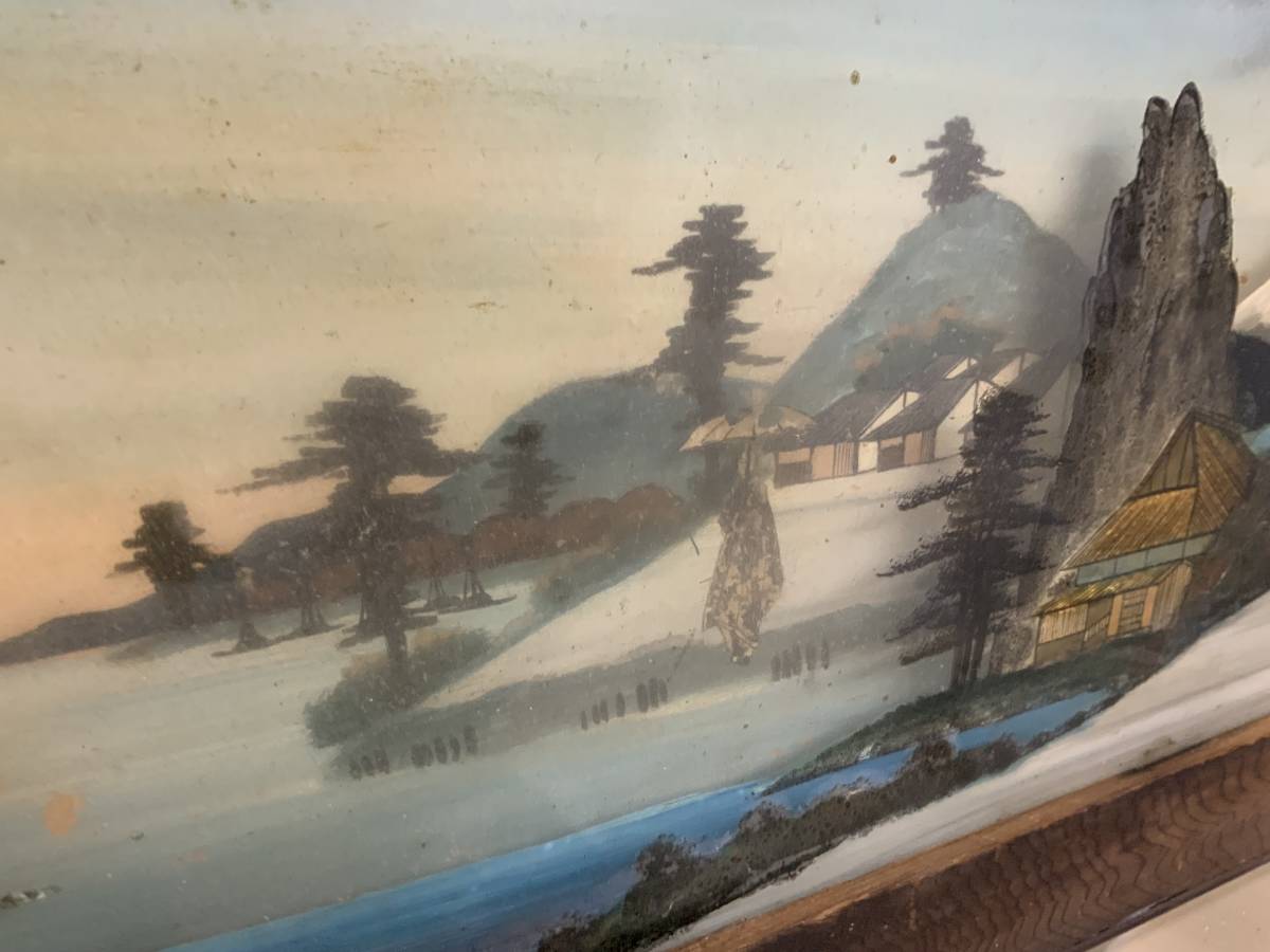□ ガラス絵 立体絵画 日本画 富士山 美人画 額装 の商品詳細 □ ガラス絵 立体絵画 日本画 富士山 美人画 額装 の商品詳細