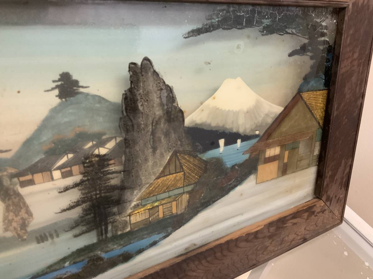 □ ガラス絵 立体絵画 日本画 富士山 美人画 額装 の商品詳細 □ ガラス絵 立体絵画 日本画 富士山 美人画 額装 の商品詳細