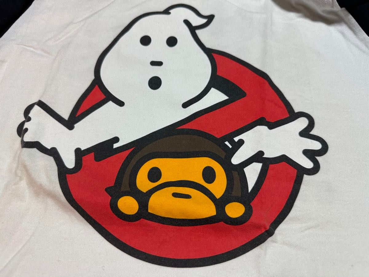 BAPE ゴーストバスターズ　７部丈Tシャツ　GHOST BUSTERS BABY MILO エイプ　APE