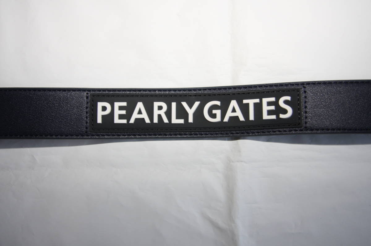 ★正規品★パーリーゲイツ PEARLY GATES★超絶人気 3D刺繍スターロゴ ユニセックス ベルト★カッコイイ★バックルロゴ入り★ネイビー★_画像4