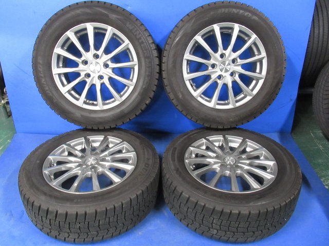 ダンロップ WINTER MAXX WM02 16インチ 6.5J +50 PCD114.3 5穴 ハブ径約73ミリ 215/60R16 95Q スタッドレス タイヤ ホイール 4本 (g091285)の画像1