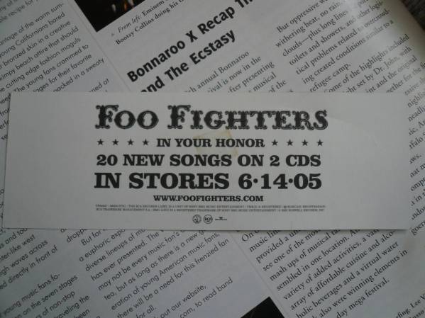 ◆新品ＵＳ非売品【Foo Fighters】輸入ステッカー限定品◆_画像2