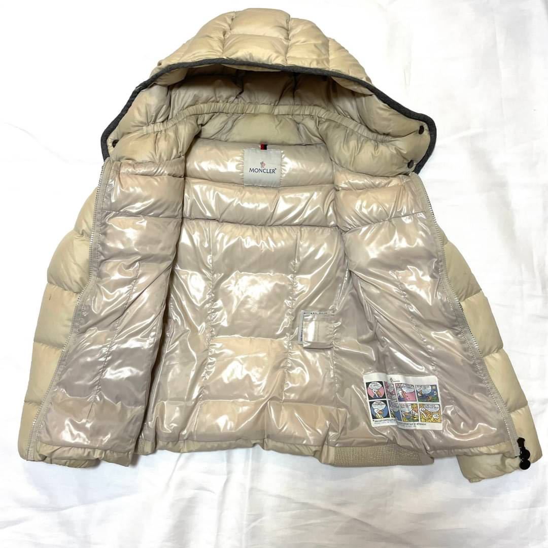 MONCLER モンクレール　ダウンジャケット SIGNAC フード 白　クリーム　０_画像3