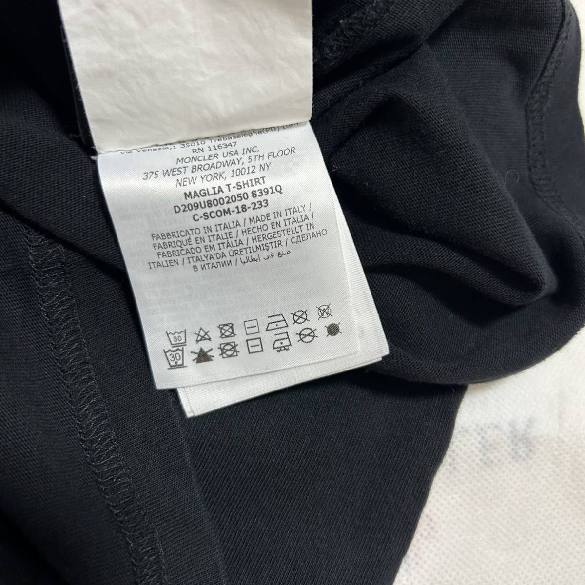 【美品】【最安値】MONCLER モンクレール　フラグメント　FRAGMENT コラボ半袖Tシャツ　黒　S_画像6