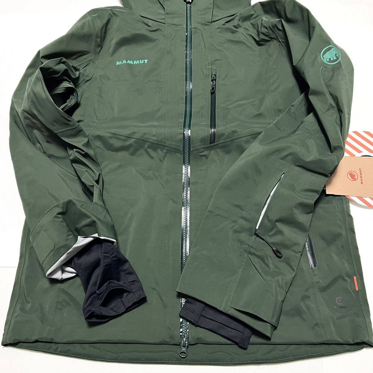 L 新品 マムート Stoney HS Jacket Men ストーニー ジャケット 緑 MAMMUT スキー スノーボード ウェア バックカントリー 雪 スノー 防水