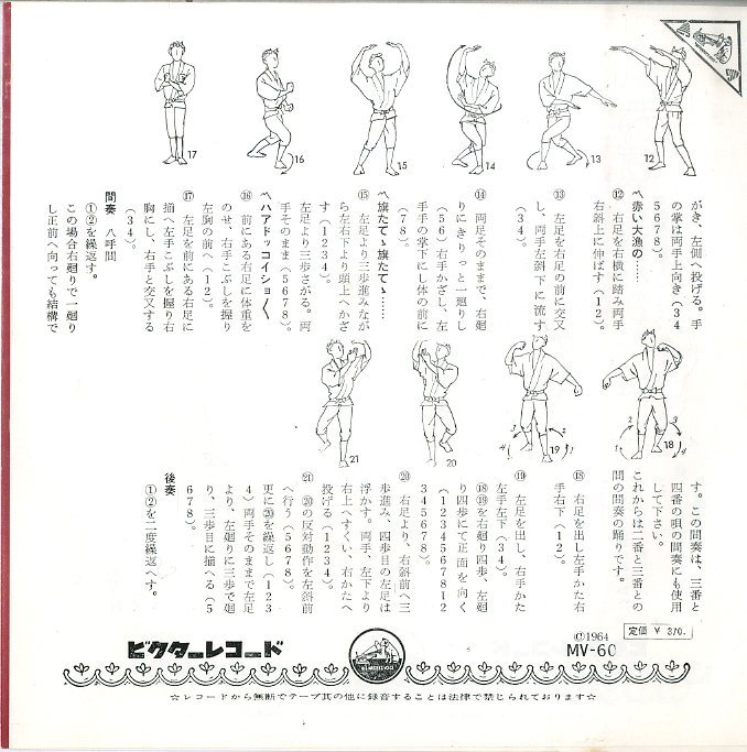 C00104794/EP/伊藤かづ子/鳴海重光「鬼太鼓踊り/大漁そうらん(1964年)」_画像2