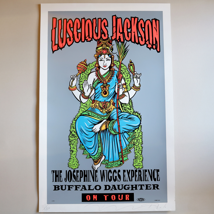 1996 period thing LUSCIOUS JACKSONru car s Jackson Buffalo do-ta- silk screen Vintage poster music band TAZ