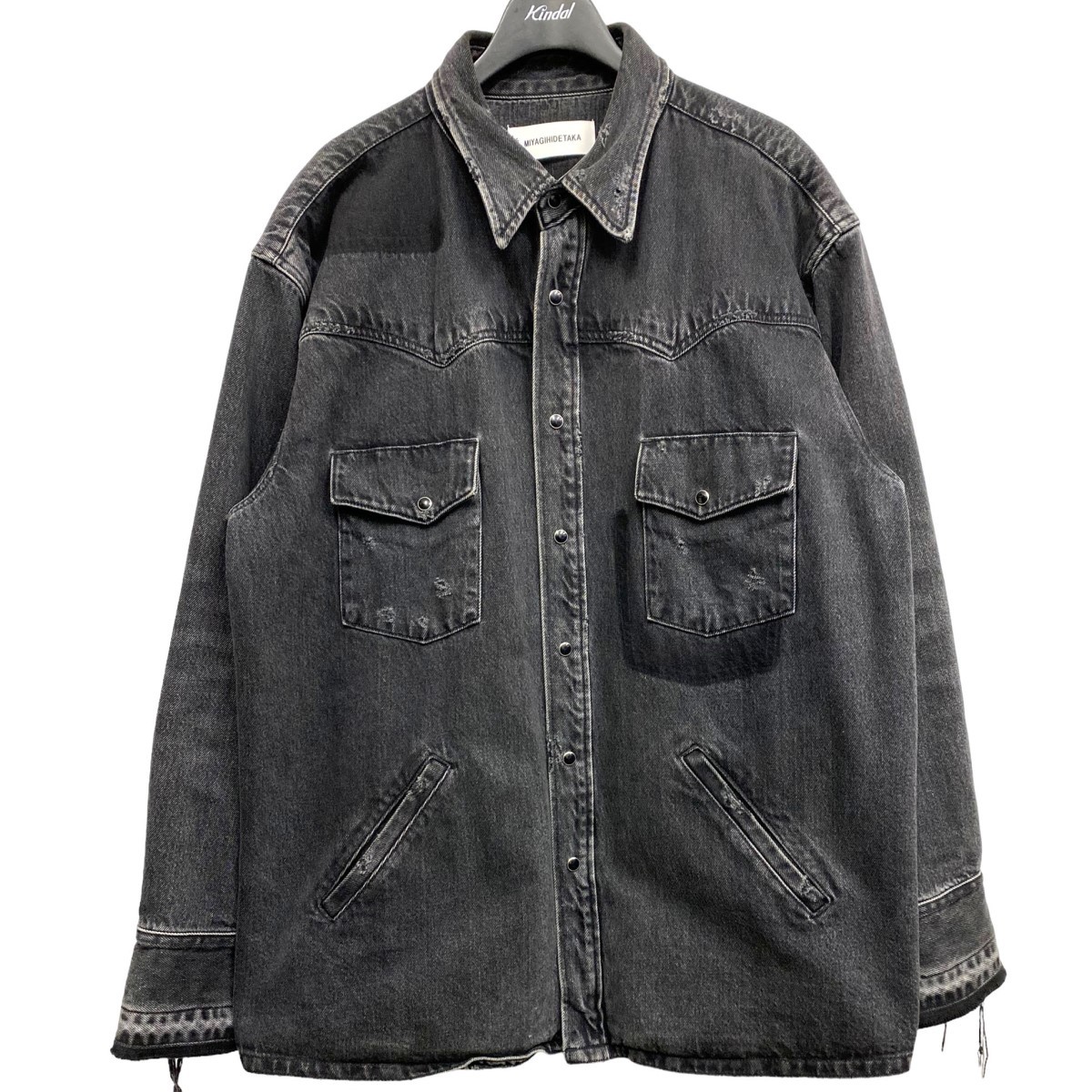 MIYAGIHIDETAKA　 20AW Black denim shirt Jacket再構築デニムシャツジャケット 商品番号：8069000100075_画像2